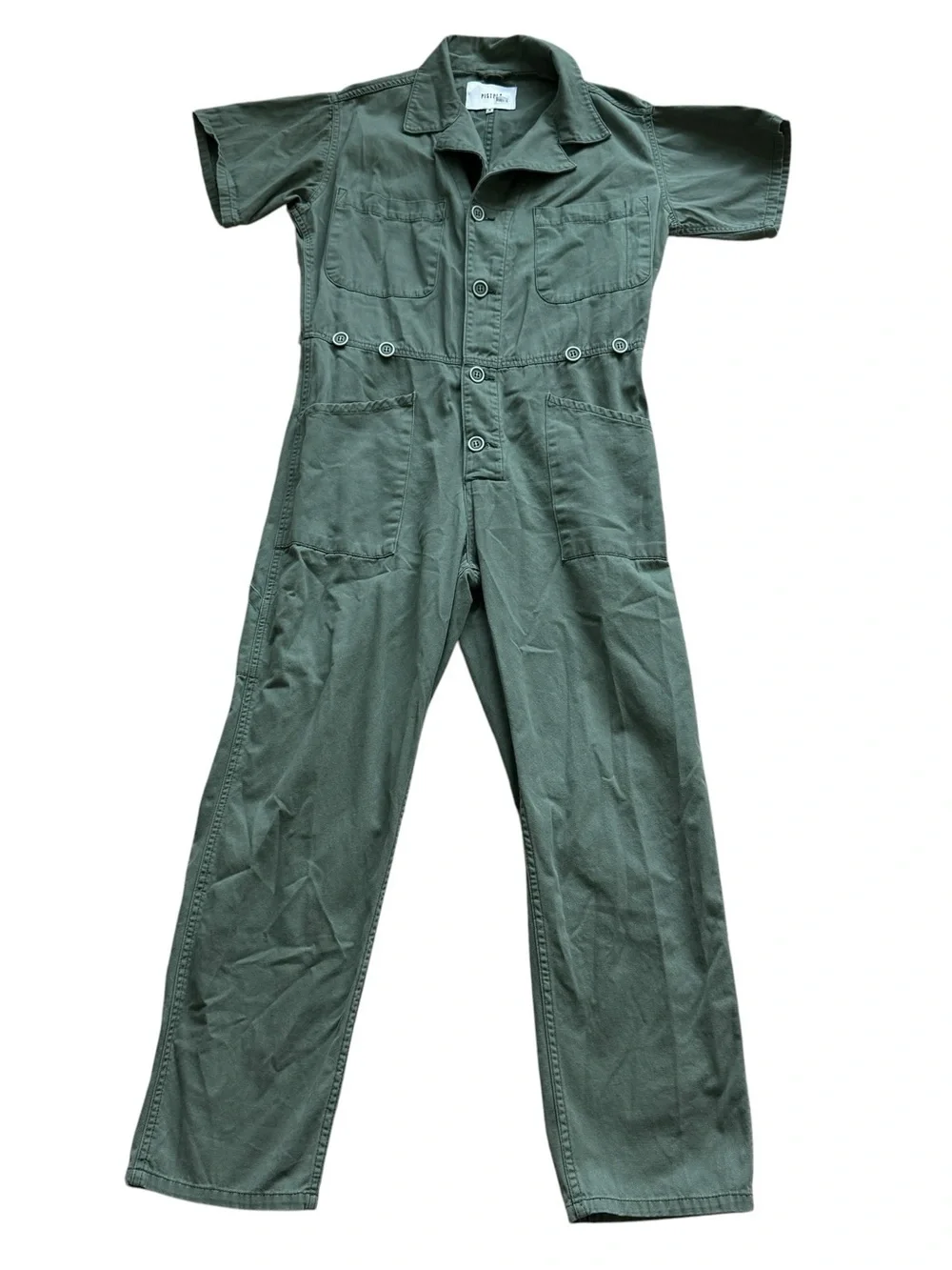 Pistola Utility Jumpsuit Green Short Sleeve Workwear Boiler Suit Cargo Style S - Picture 4 of 16